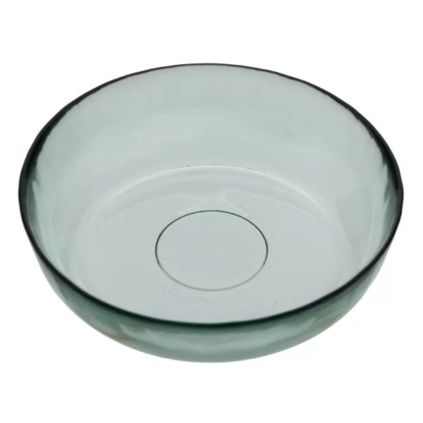 Recycled Glass Centerpiece Green recycled glass 20 x 20 x 5 cm