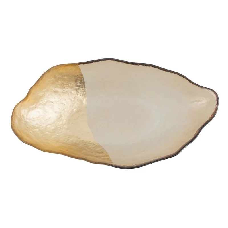 Centerpiece Golden Glass 34 x 19 cm