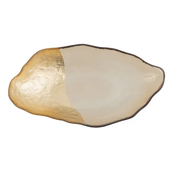 Centerpiece Golden Glass 34 x 19 cm