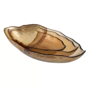 Centerpiece Golden Glass 28 x 15,5 cm 2