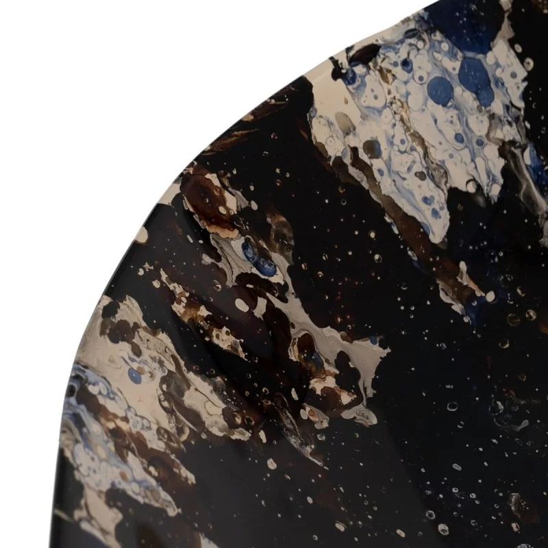 Centerpiece Blue Brown Crystal 39 x 39 x 6,5 cm