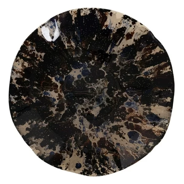 Centerpiece Blue Brown Crystal 39 x 39 x 6,5 cm