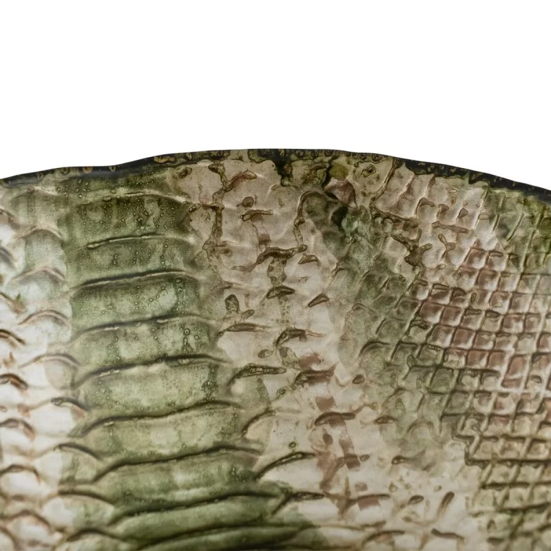 Centerpiece Olive Glass 20 x 20 cm