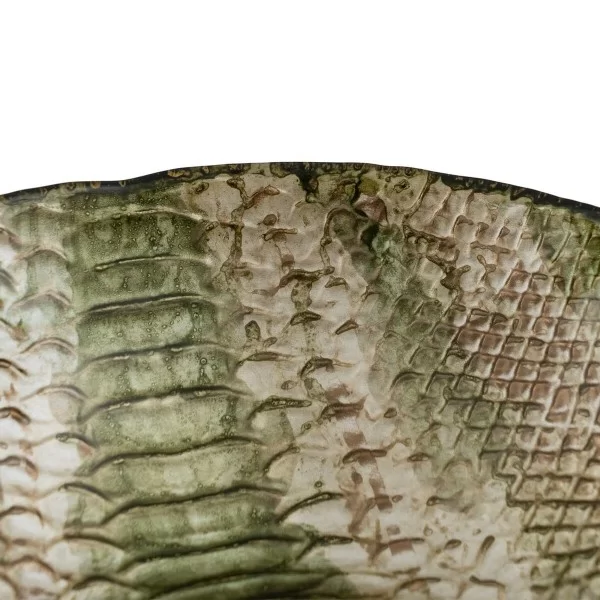 Centerpiece Olive Glass 20 x 20 cm