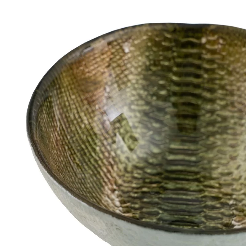 Centerpiece Olive Glass 14 x 14 cm