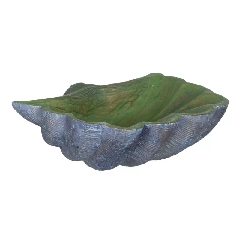 Centerpiece Shell Green Grey 35 x 28 x 12 cm