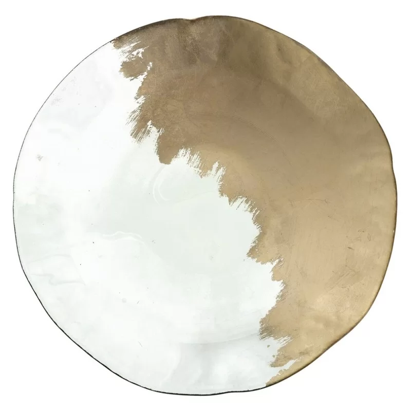 Centerpiece Golden Crystal 39 x 39 x 6,5 cm