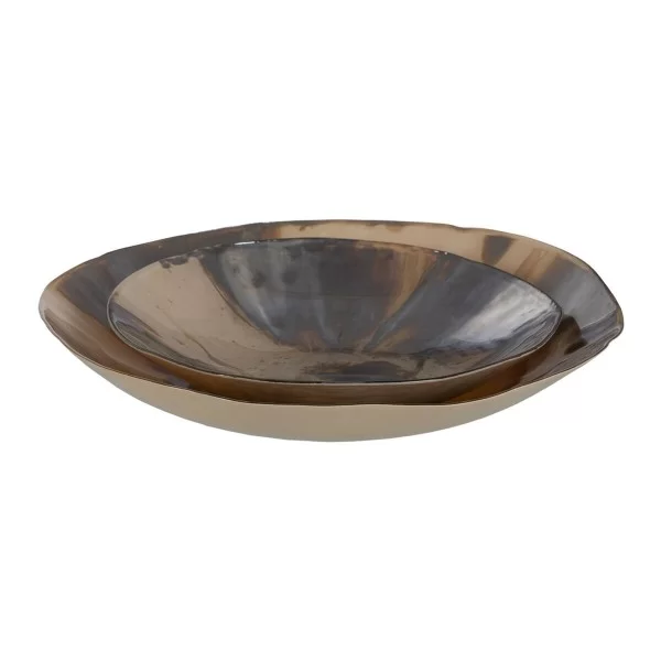 Centerpiece Brown Cream Crystal 29 x 29 x 7 cm