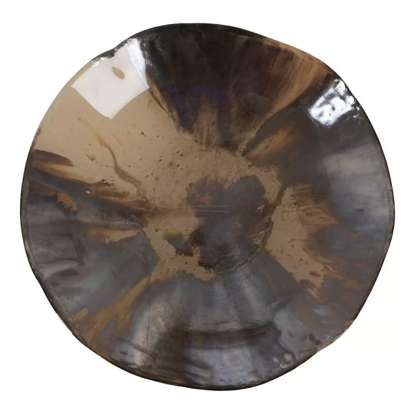 Centerpiece Brown Cream Crystal 29 x 29 x 7 cm