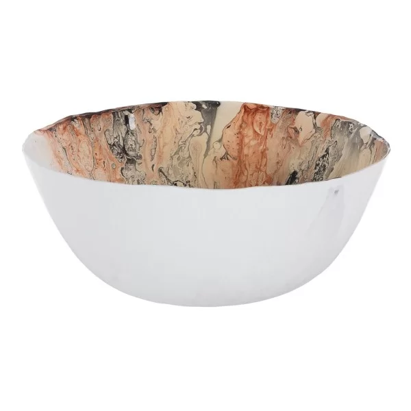 Centerpiece Salmon Crystal 28 x 28 x 12 cm