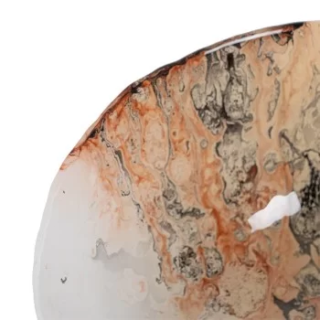 Centerpiece Salmon Crystal 28 x 28 x 12 cm 2