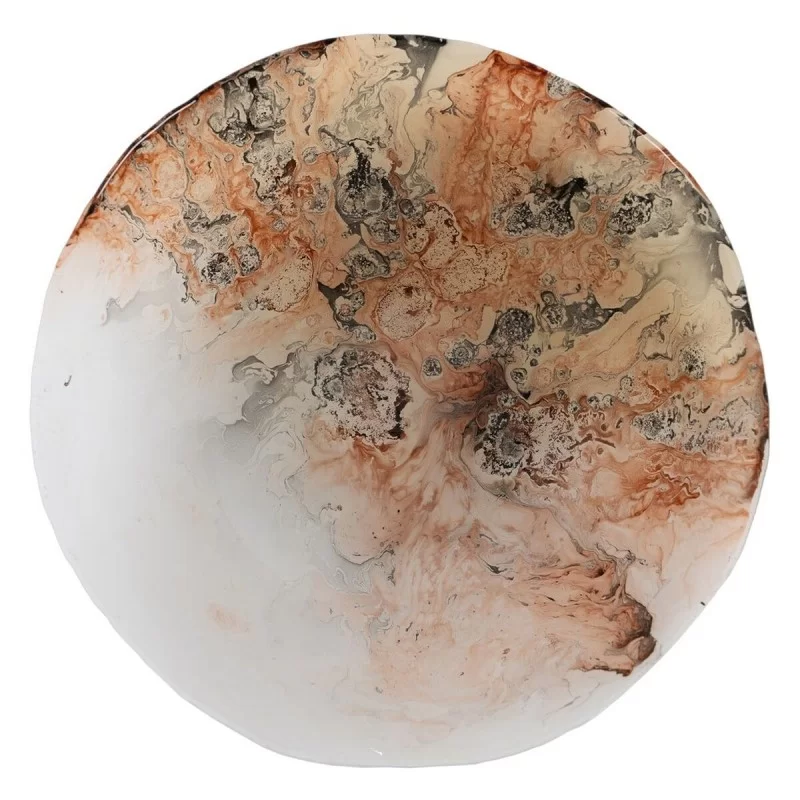 Centerpiece Salmon Crystal 28 x 28 x 12 cm