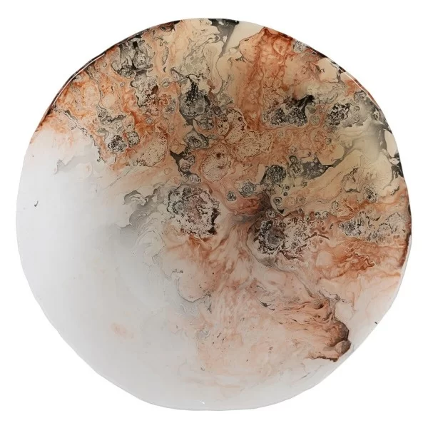 Centerpiece Salmon Crystal 28 x 28 x 12 cm