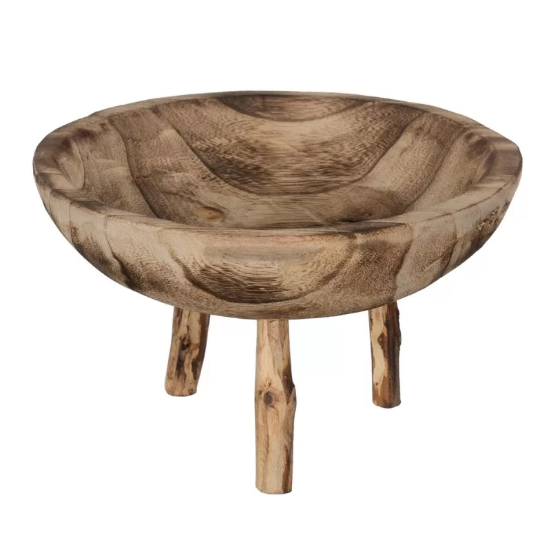 Centerpiece Beige Wood 27 x 27 x 16 cm