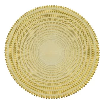 Centerpiece Yellow Crystal 40 x 40 x 7 cm 2