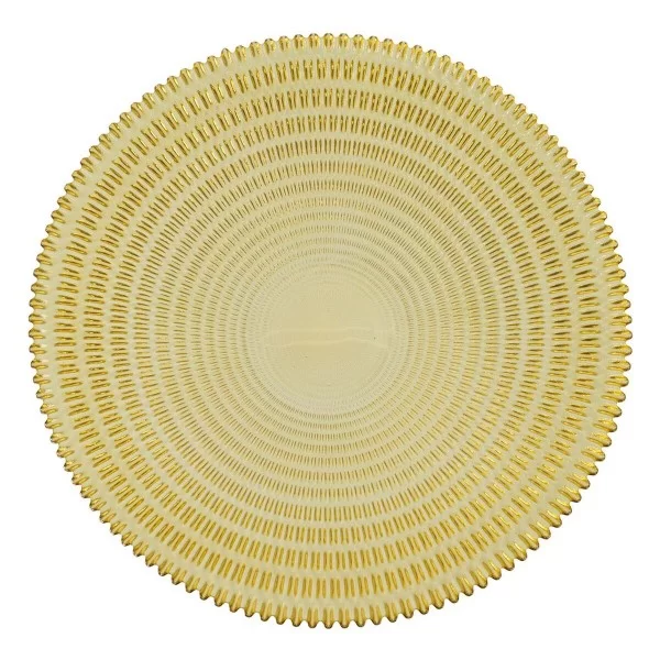 Centerpiece Yellow Crystal 40 x 40 x 7 cm