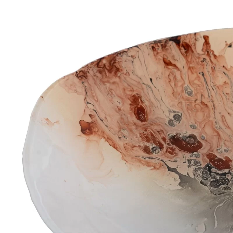 Centerpiece Salmon Crystal 29 x 29 x 5 cm