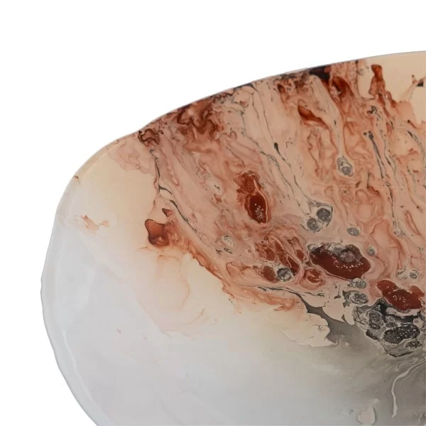 Centerpiece Salmon Crystal 29 x 29 x 5 cm