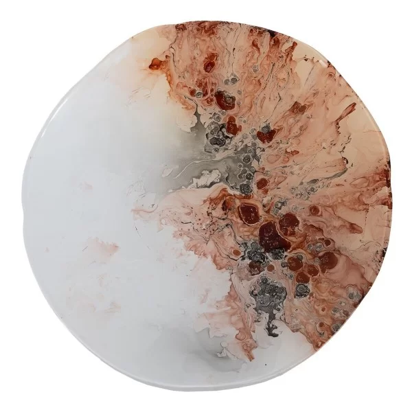 Centerpiece Salmon Crystal 29 x 29 x 5 cm