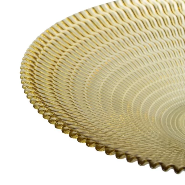 Centerpiece Yellow Crystal 40 x 40 x 7 cm