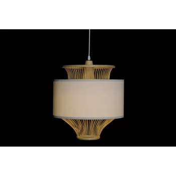 Ceiling Light DKD Home Decor White Polyester Bamboo (40 x... 2