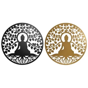 Wall Decoration Home ESPRIT Black Golden Buddha Oriental...