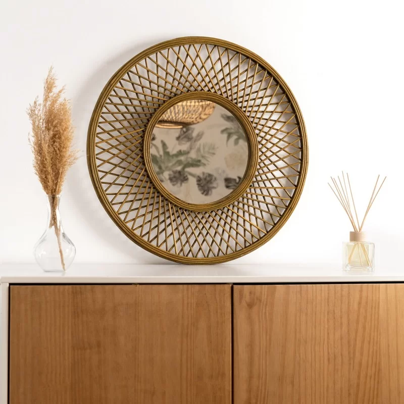 Wall mirror Vinthera Moa Rattan Natural 59 cm...