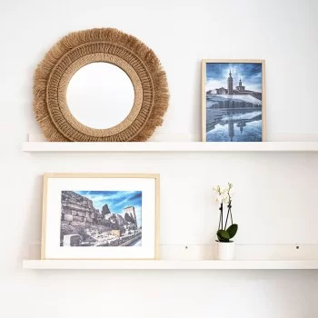 Wall mirror Vinthera Moa Jute Natural (4 Units) 2