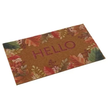 Doormat Versa Hello Floral Thermoplastic Coconut Fibre 40...