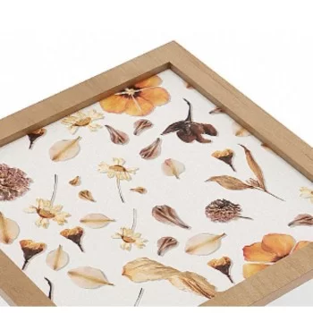 Decorative box Versa Petals MDF Wood 24 x 7 x 24 cm 2