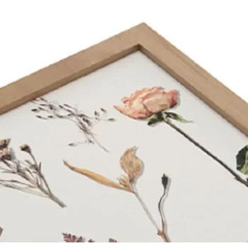 Decorative box Versa Flowers MDF Wood 24 x 7 x 24 cm 2