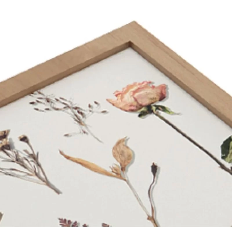 Decorative box Versa Flowers MDF Wood 24 x 7 x...