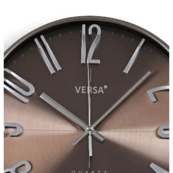 Wall Clock Versa Silver Plastic Quartz 4,3 x 30 x 30 cm 2