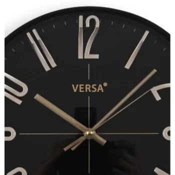 Wall Clock Versa Black Golden Plastic Quartz 4,3 x 30 x... 2
