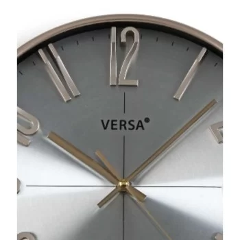 Wall Clock Versa Silver Plastic Quartz 4,3 x 30 x 30 cm 2