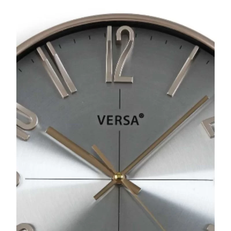 Wall Clock Versa Silver Plastic Quartz 4,3 x 30...