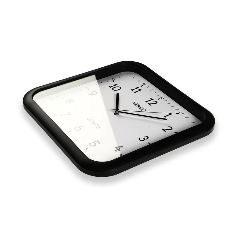 Wall Clock Versa Black Plastic Quartz 3,5 x...