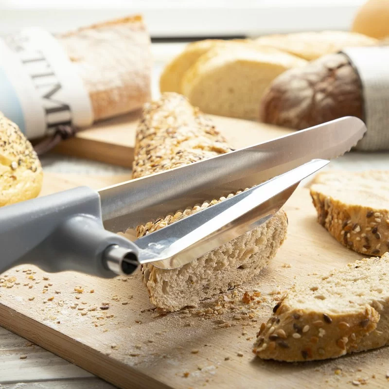 Bread Knife with Adjustable Cutting Guide...