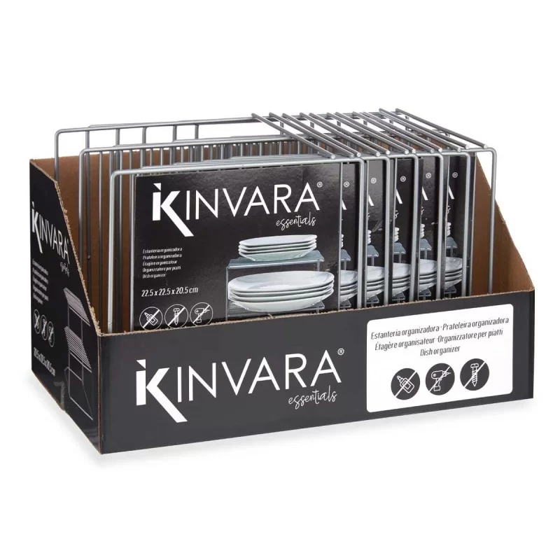 Shelves Metal Silver (22,5 x 20,5 x 22,5 cm)