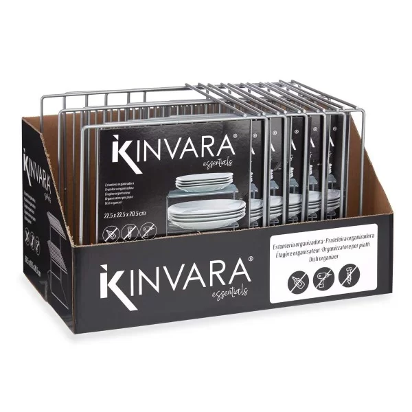 Shelves Metal Silver (22,5 x 20,5 x 22,5 cm)