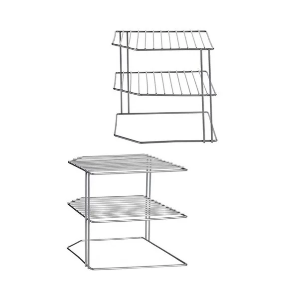 Shelves Metal Silver (22,5 x 20,5 x 22,5 cm)