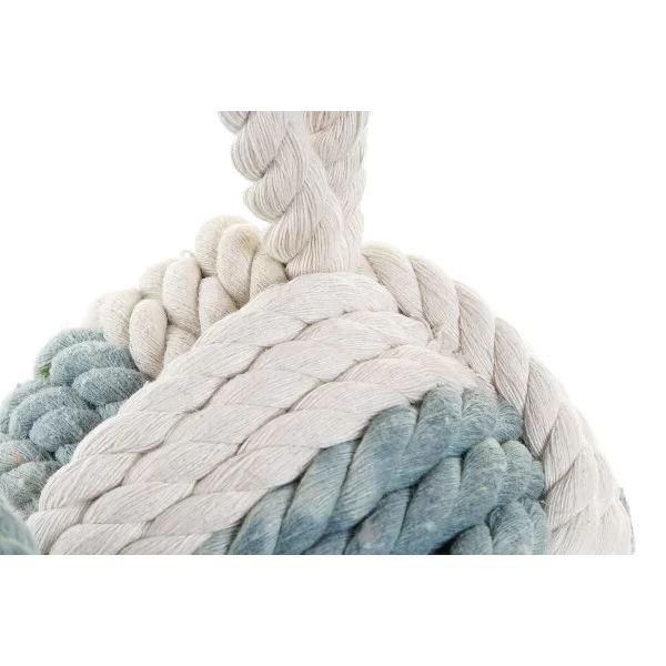 Decorative Figure DKD Home Decor Blue Brown White Knot 14 x 14 x 28 cm Mediterranean (3 Pieces)