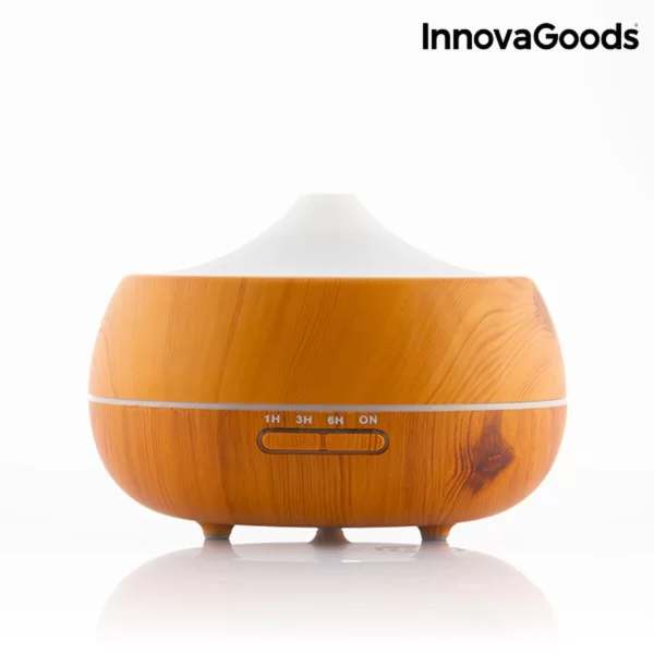 Aroma Diffuser Humidifier with Multicolour LED InnovaGoods IG812706 Wood 300 ml (Refurbished A)