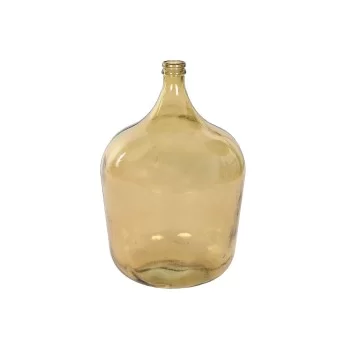 Vase Home ESPRIT Yellow Recycled glass 36 x 36 x 56 cm