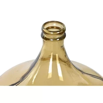 Vase Home ESPRIT Yellow Recycled glass 36 x 36 x 56 cm 2