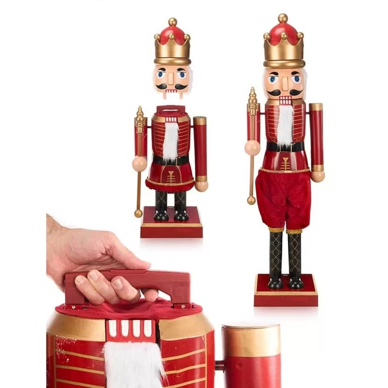 Decorative Figure Red Plastic Nutcracker Music...
