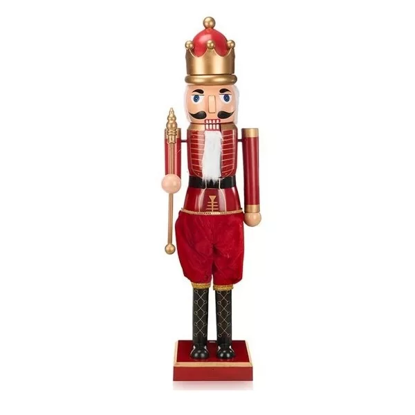 Decorative Figure Red Plastic Nutcracker Music Movement Extendable (Refurbished B)