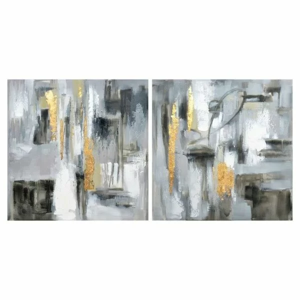 Painting DKD Home Decor Abstract 80 x 3 x 80 cm Loft (2 Units)