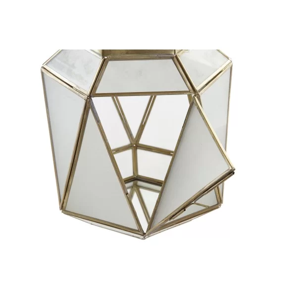 Lantern DKD Home Decor Crystal Golden Brass (18 x 20 x 23 cm)