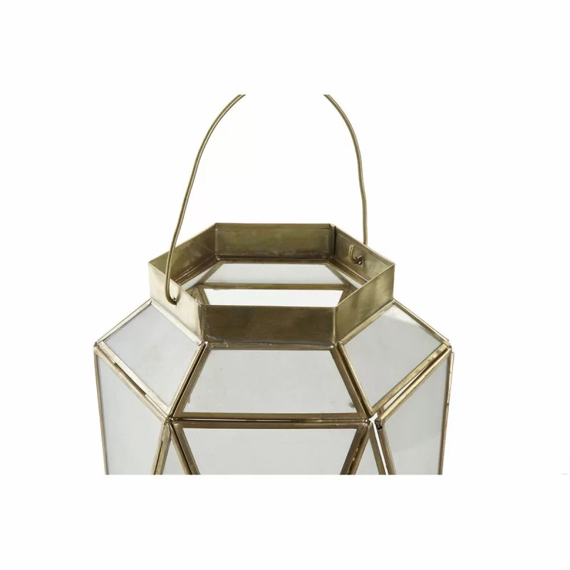 Lantern DKD Home Decor Crystal Golden Brass (18...